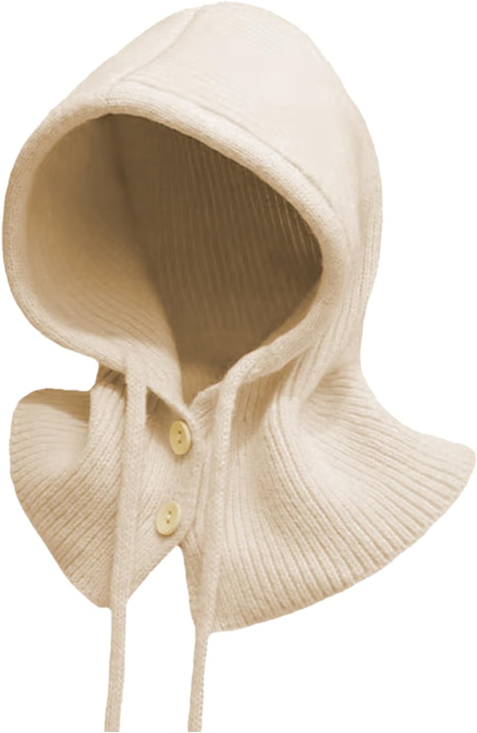 Cozy Thick Knit Beanie with Attached Scarf for Women Winter