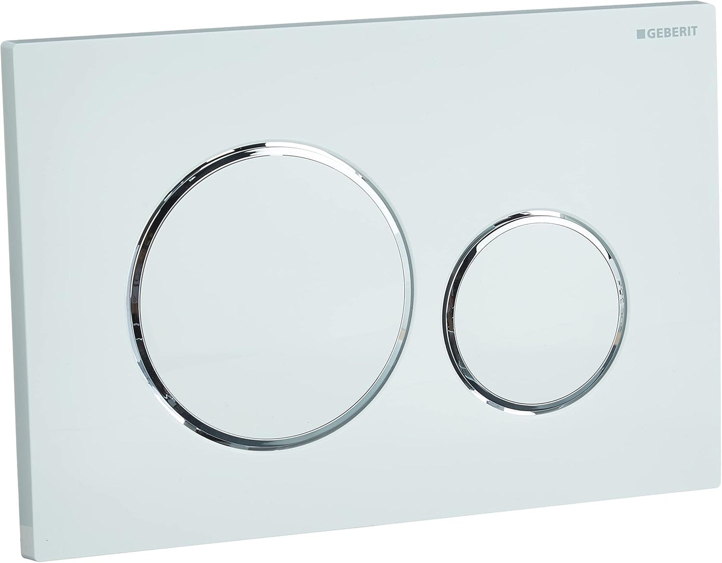 Geberit G115882KJ1 Sigma 20 Dual Flush Actuator Plate, White/Polished Chrome