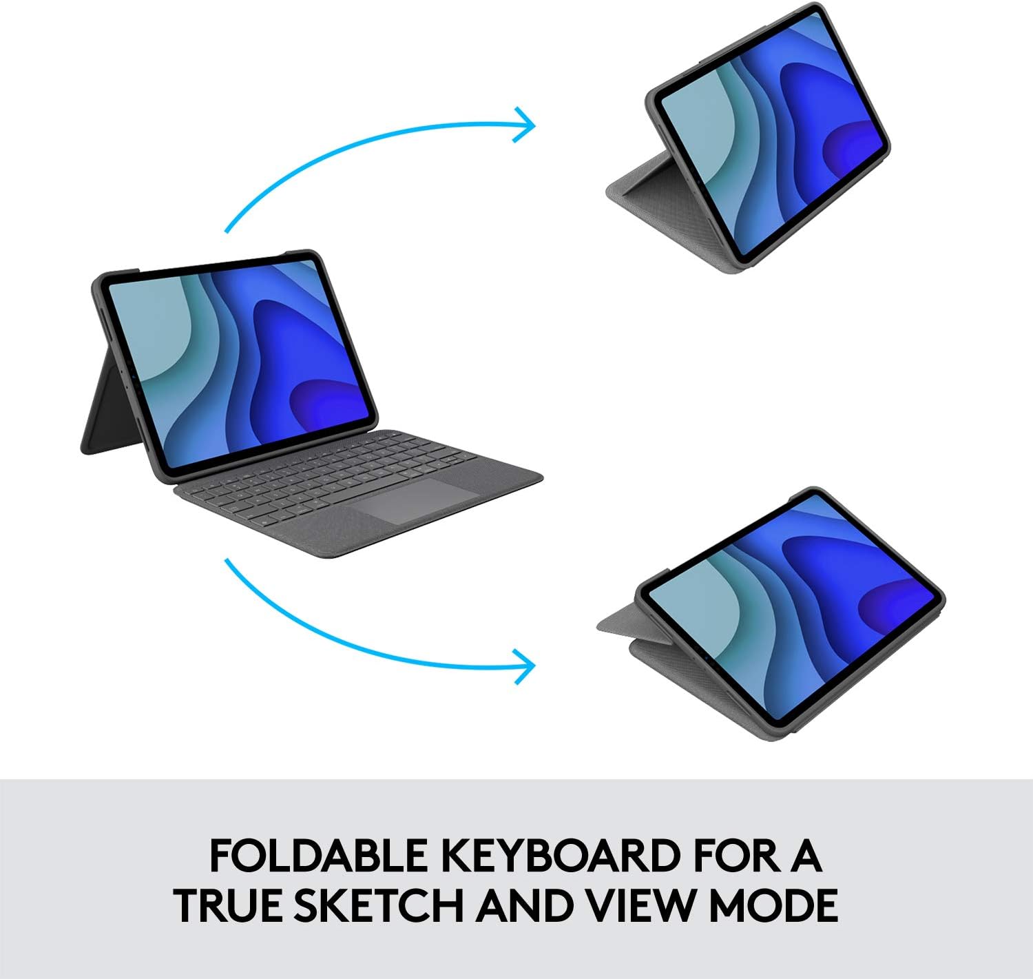 Logitech Folio Touch Keyboard Case for iPad Pro 11‑inch – Grey