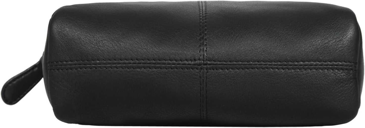 STILORD Spencer Vintage Leather Pen Case with Zipper