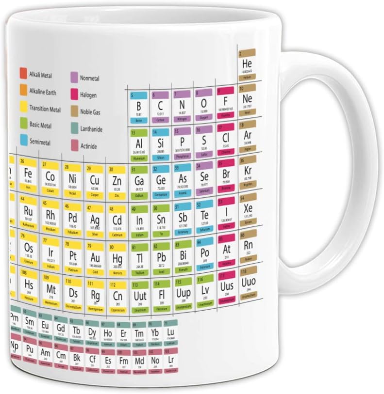 20Giugno Periodic Table Ceramic Mug 11oz White Chemistry Gift