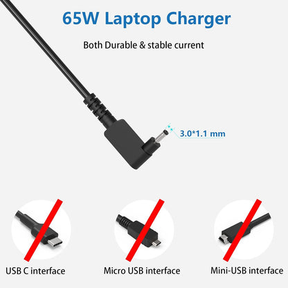 65W 19V 3.42A Replacement Laptop Charger for Acer BRJ65190342