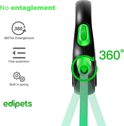 Edipets Retractable Dog Lead with Flexible Band for Walks