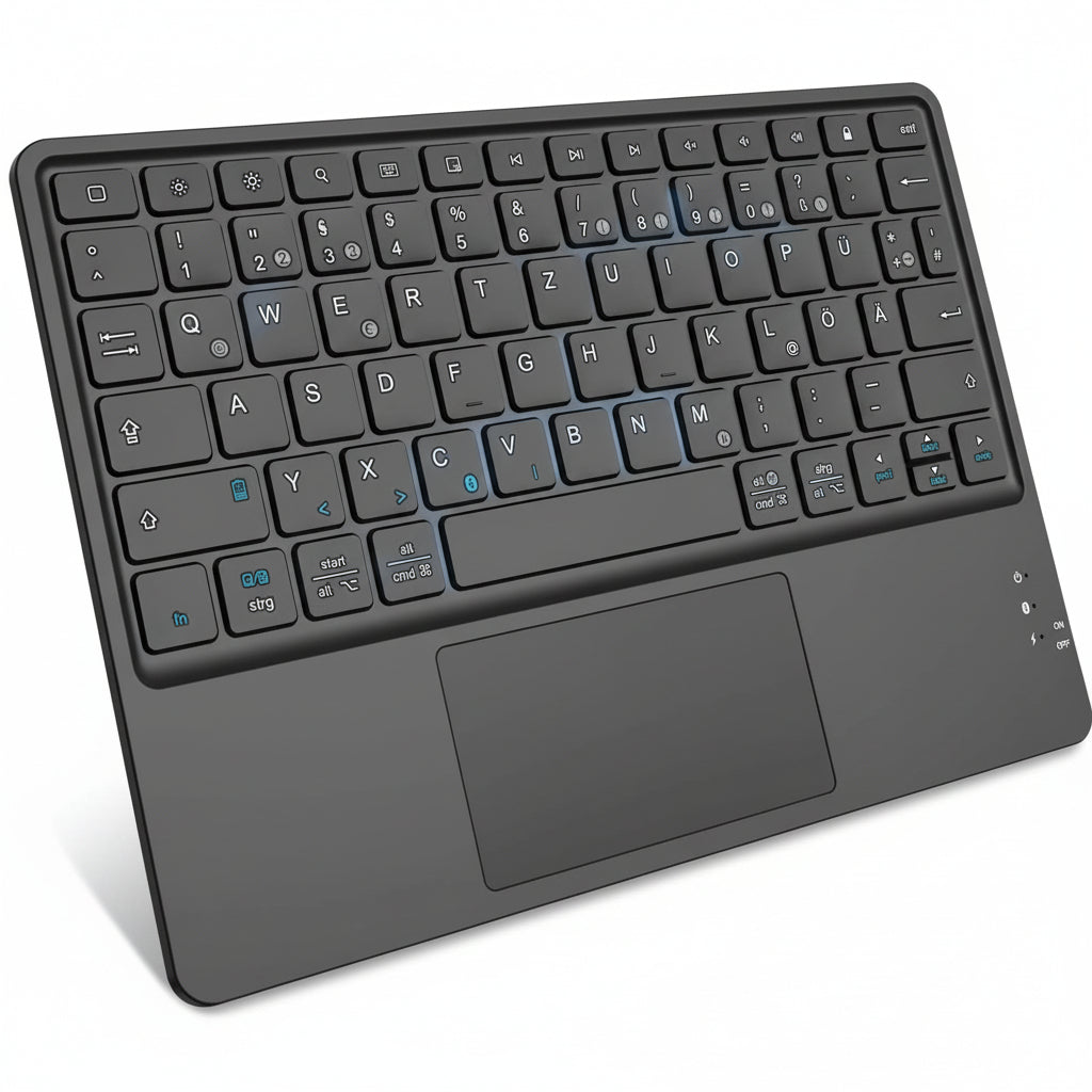 FINTIE Wireless Bluetooth Keyboard with Touchpad - Black German Layout - Gomix Brands Outlet