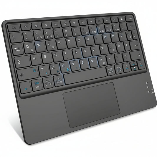 FINTIE Wireless Bluetooth Keyboard with Touchpad - Black German Layout - Gomix Brands Outlet