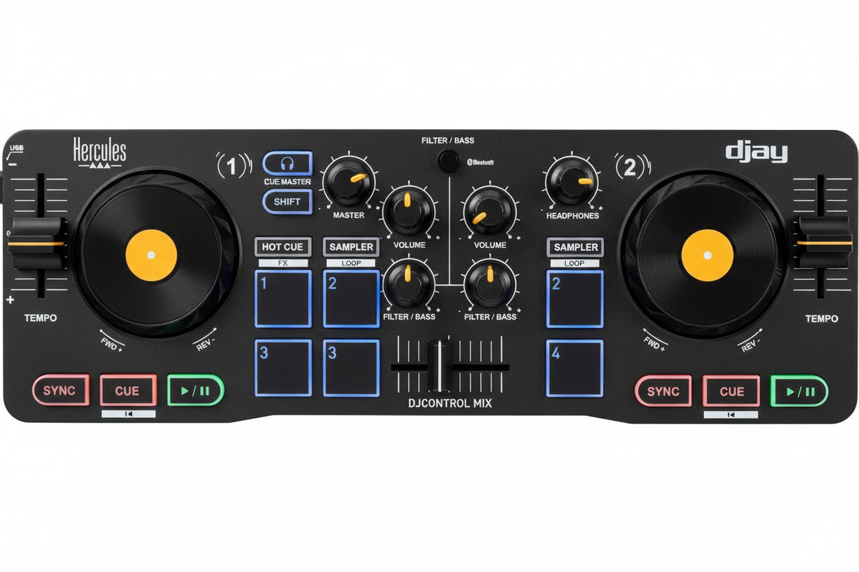 Hercules DJControl Mix Wireless Bluetooth DJ Controller for Smartphones