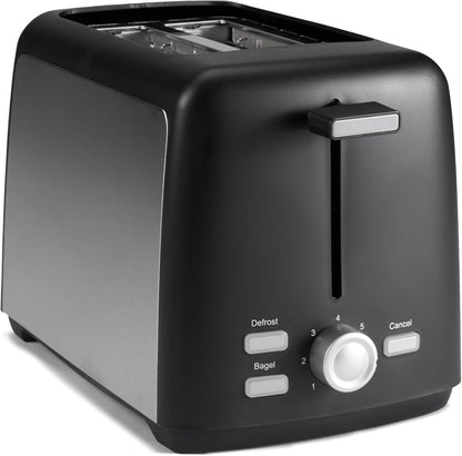 Amazon Basics 2 Slice Toaster 800W Black & Silver