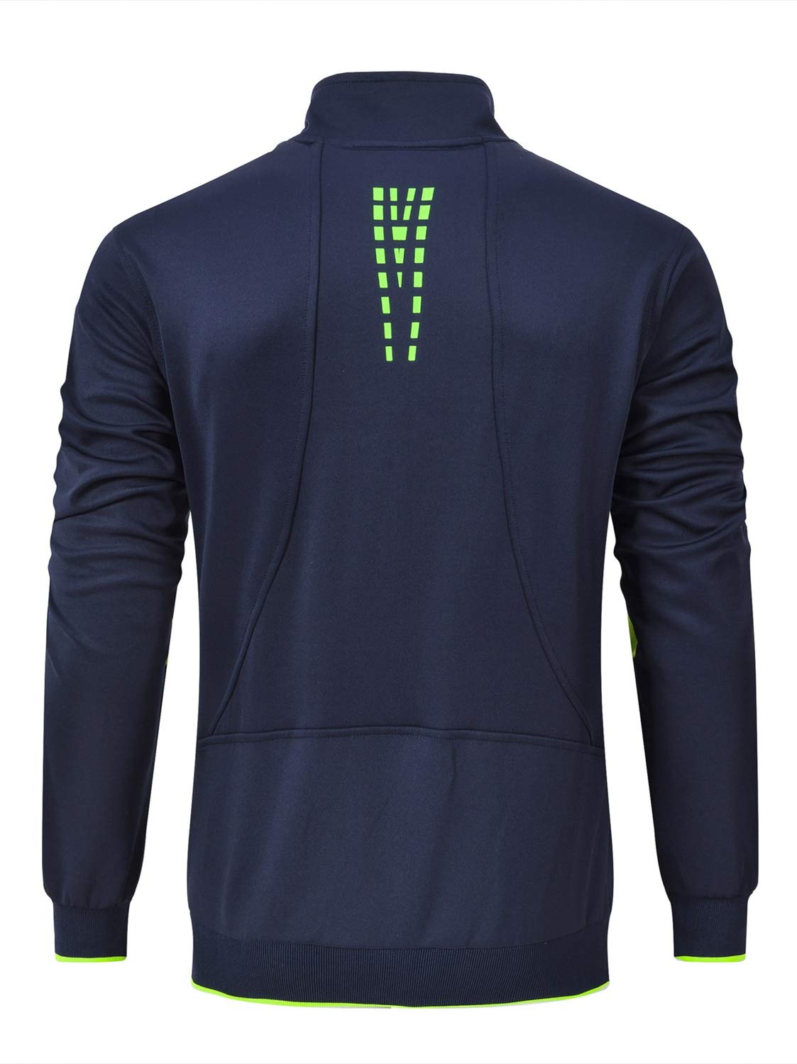 Rdruko Men's Lightweight Athletic Full Zip Track Jacket Blue Green