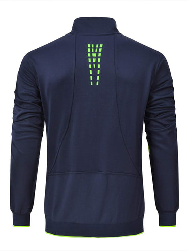 Rdruko Men's Lightweight Athletic Full Zip Track Jacket Blue Green