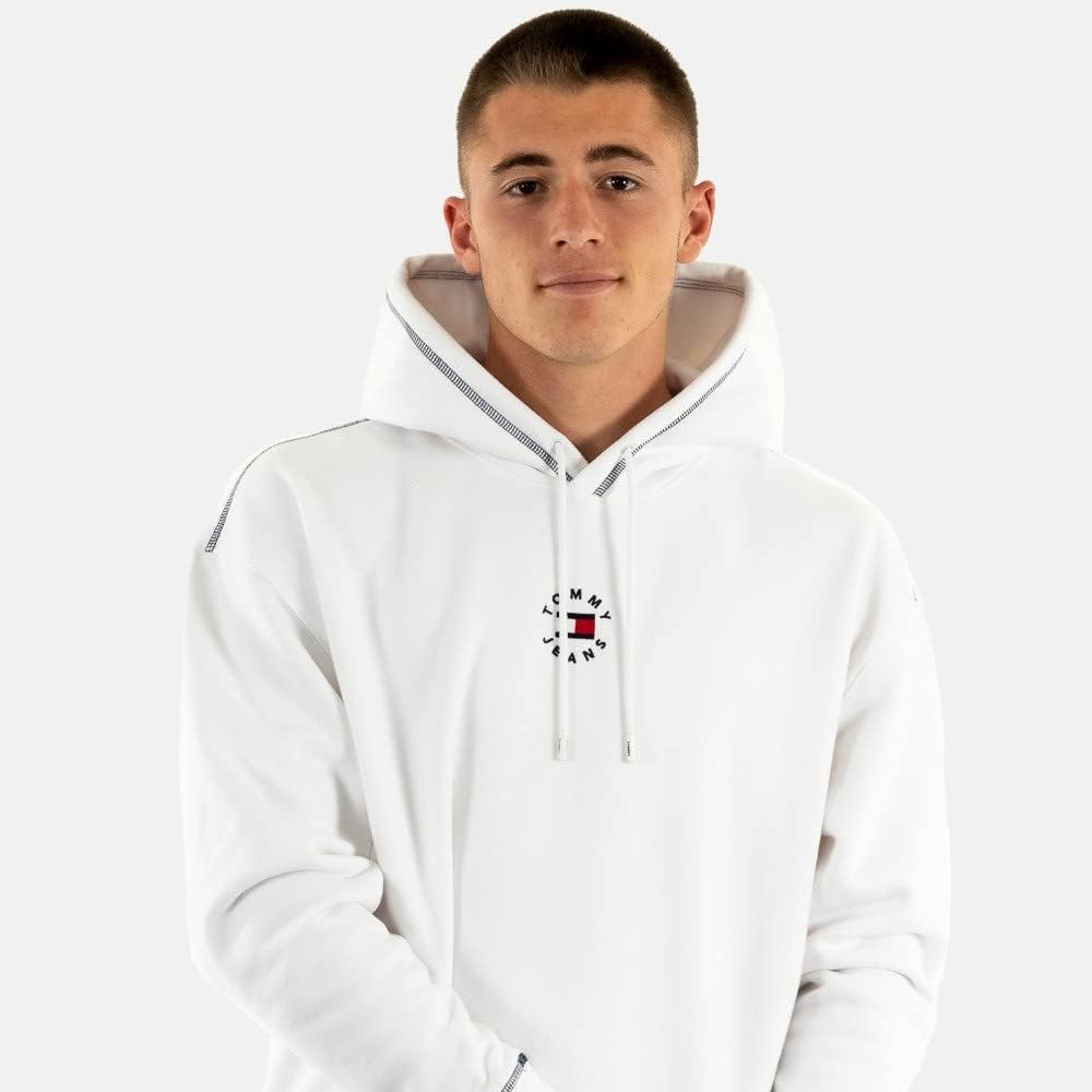 Tommy Jeans Men's Tiny Circular Hoodie Soft Cotton Blend