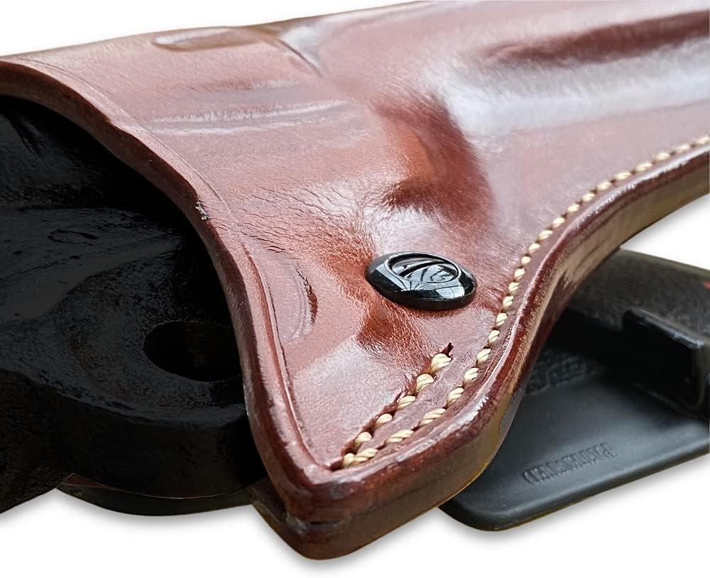 Premium Brown Leather Paddle OWB Revolver Holster for Blackhawk 4.6" - Gomix Brands Outlet
