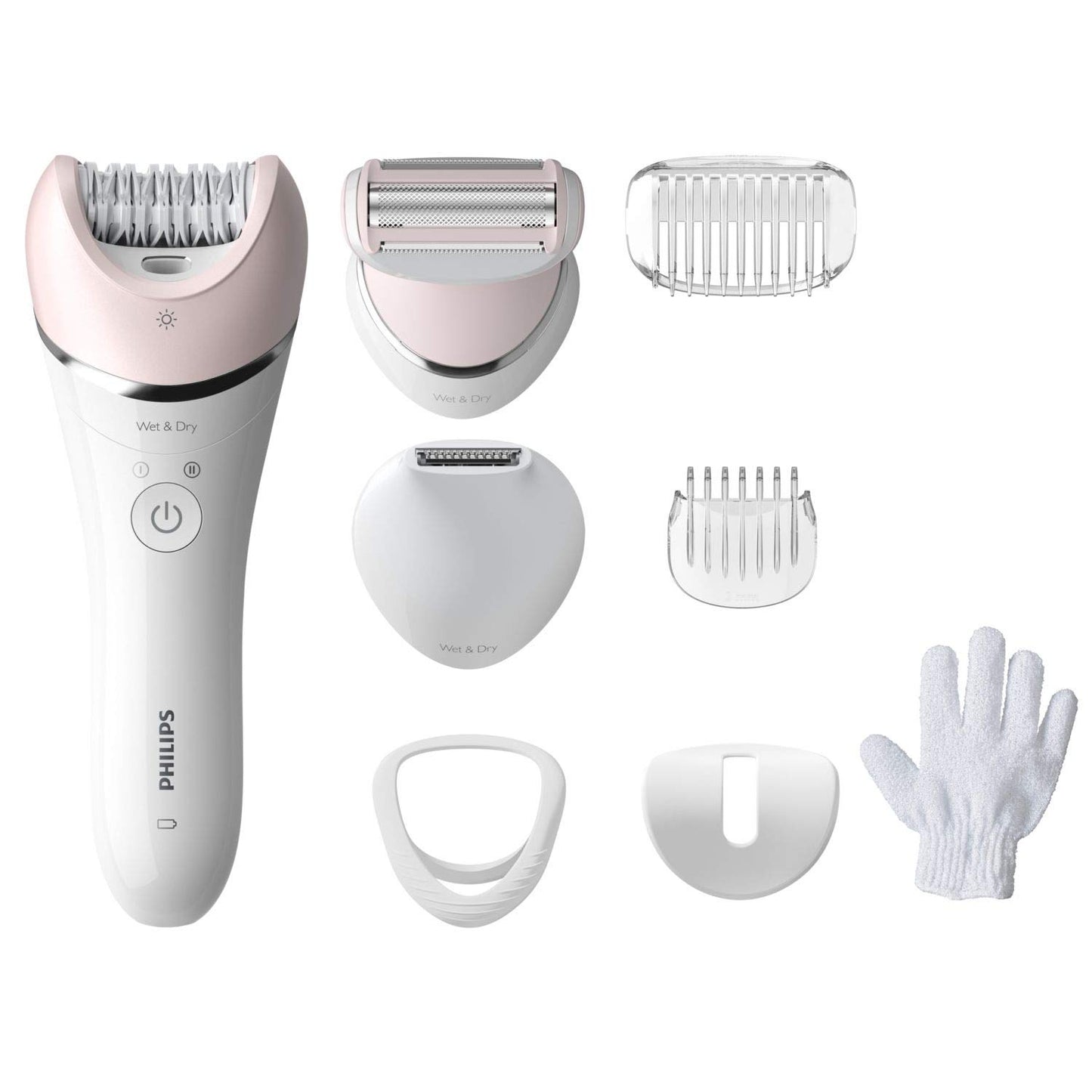 Philips 8000 Series Wet & Dry Epilator- 8 Attachments