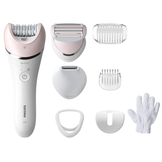 Philips 8000 Series Wet & Dry Epilator- 8 Attachments