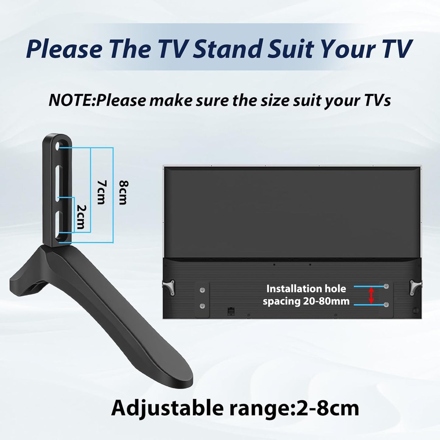 ZyFurn Universal TV Stand Feet for 32‑65‑Inch LCD LED OLED
