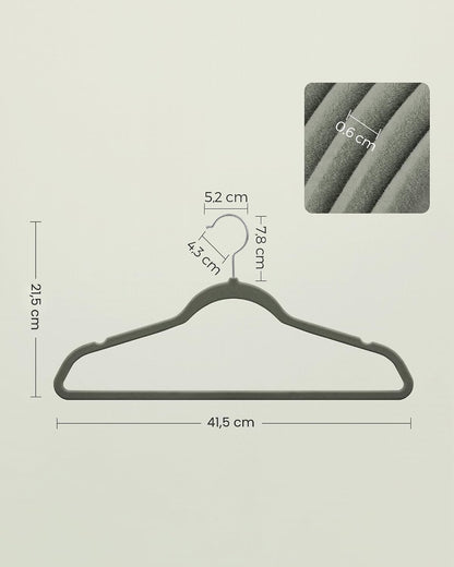 SONGMICS Velvet Clothes Hangers 41.5cm CRF26V