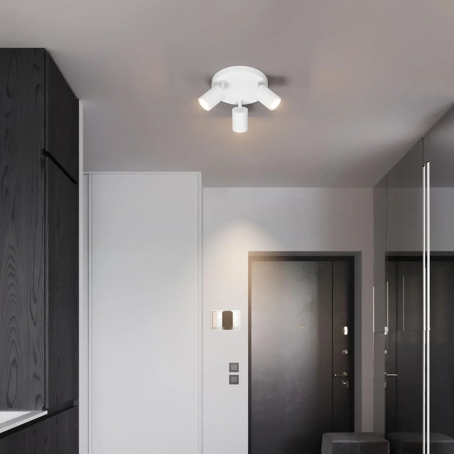 Klighten 3‑Bulb White GU10 Ceiling Spotlight – Swivel & Rotatable - Gomix Brands Outlet