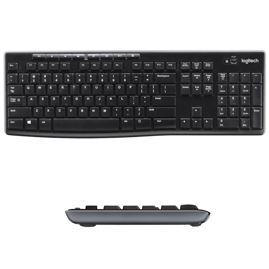 Logitech MK270 Wireless Keyboard and Mouse Combo with Multimedia Keys