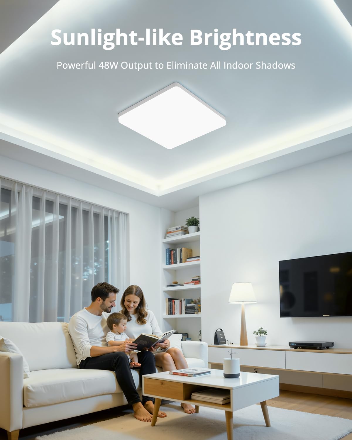 Yafido 48W-kwadrat LED Ceiling Lamp 48W 4320lm 30cm