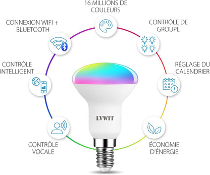 LVWIT R50 Smart E14 LED Light Bulb 4.9W 470lm