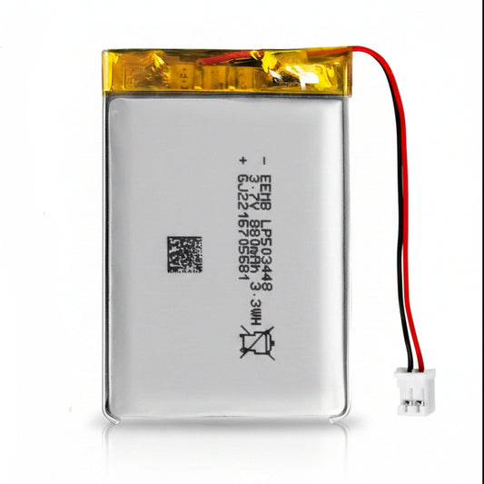 EEMB LP503448-PCM 3.7V 880mAh Lithium Polymer Rechargeable Battery with JST Connector