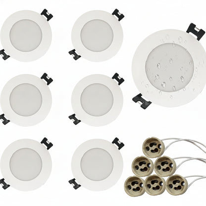 GY Recessed Spotlight Frame GU10 IP65 Waterproof Plastic 6-Pack