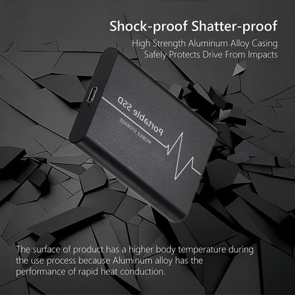 2TB Ultra Slim Portable External Hard Drive USB 3.1 Shockproof