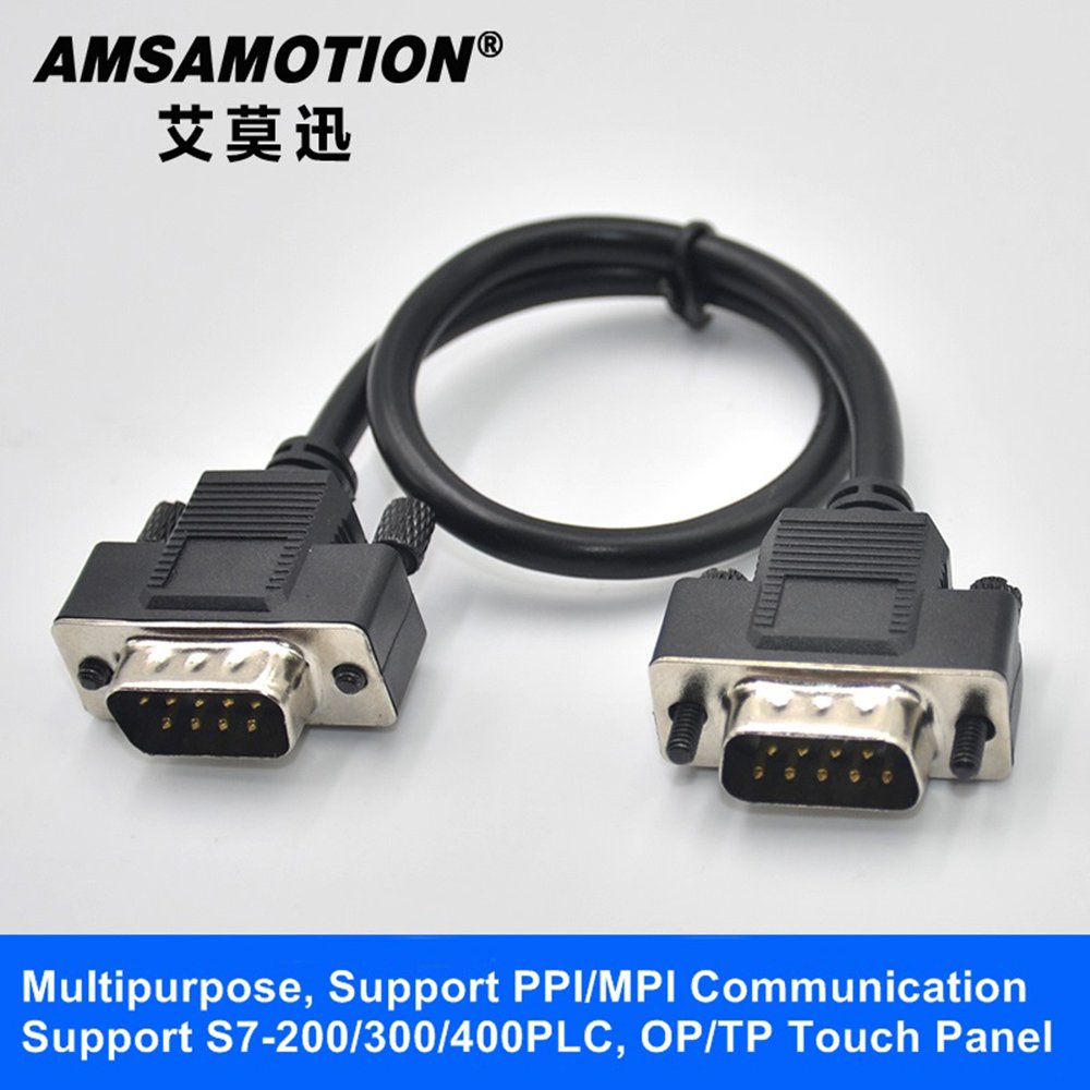 AMSAMOTION USB-MPI PLC Programming Cable for Siemens S7-200/300/400 Series