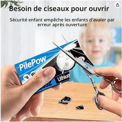 PilePow CR2032 Button Cell 3V Lithium 24-Pack for Watches Remotes Key Fobs Small Electronics