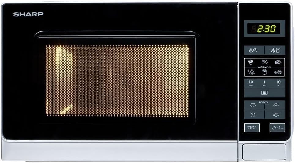 Sharp R242INW Solo Microwave 800W 20L Silver
