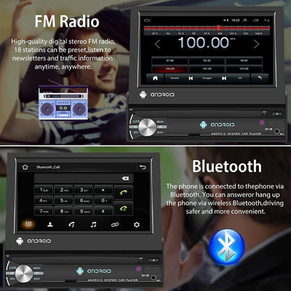 Hikity 7-Inch Android Car Stereo with GPS Navigation & Bluetooth