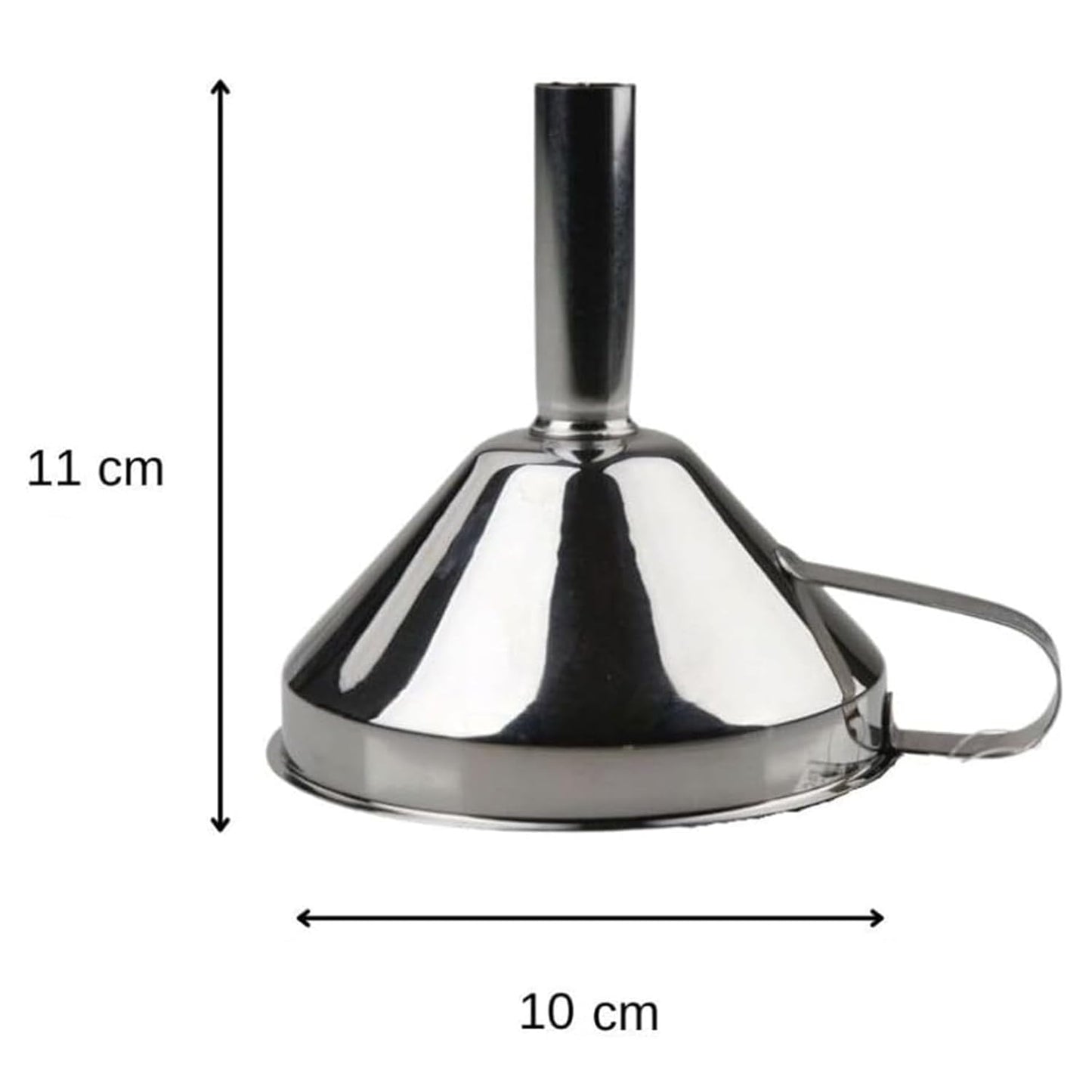 Fackelmann 3.9 x 4.3" Stainless Steel Funnel, Silver