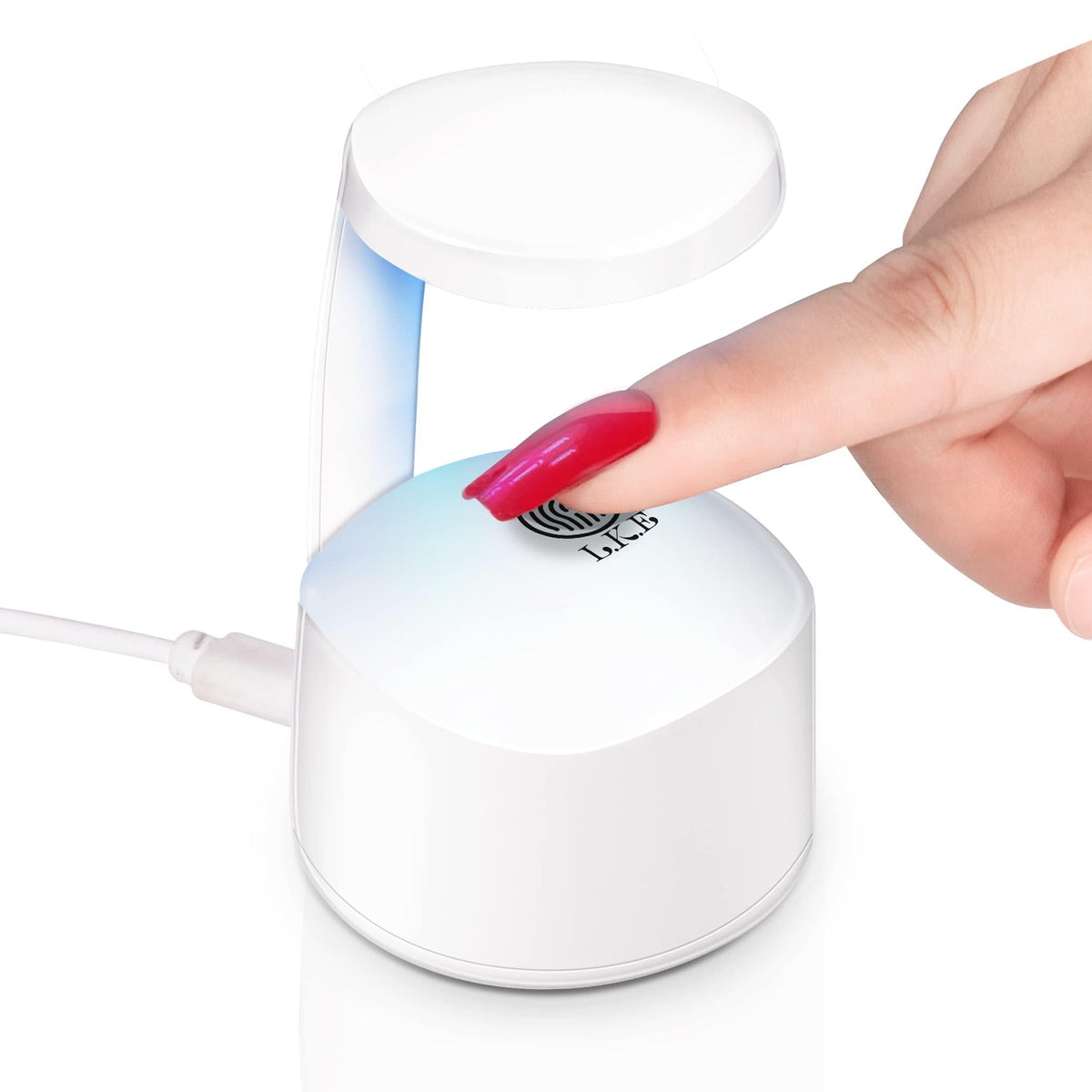 LKE Mini UV LED Nail Lamp Portable USB White