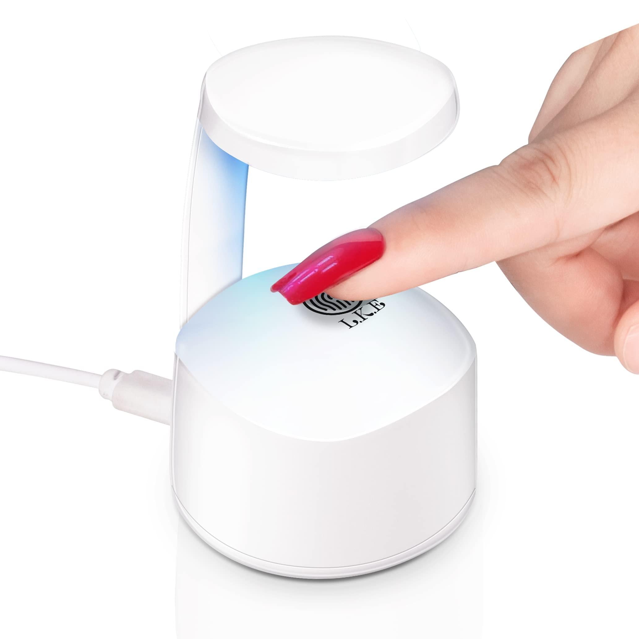 LKE Mini UV LED Nail Lamp Portable USB White