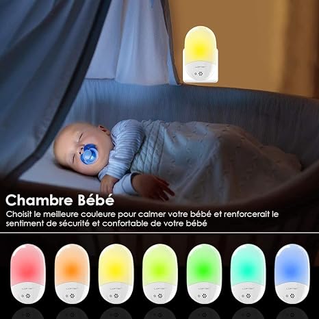 LOFTER RGB Changeable LED Night Light with Dusk to Dawn Sensor - 2Pack