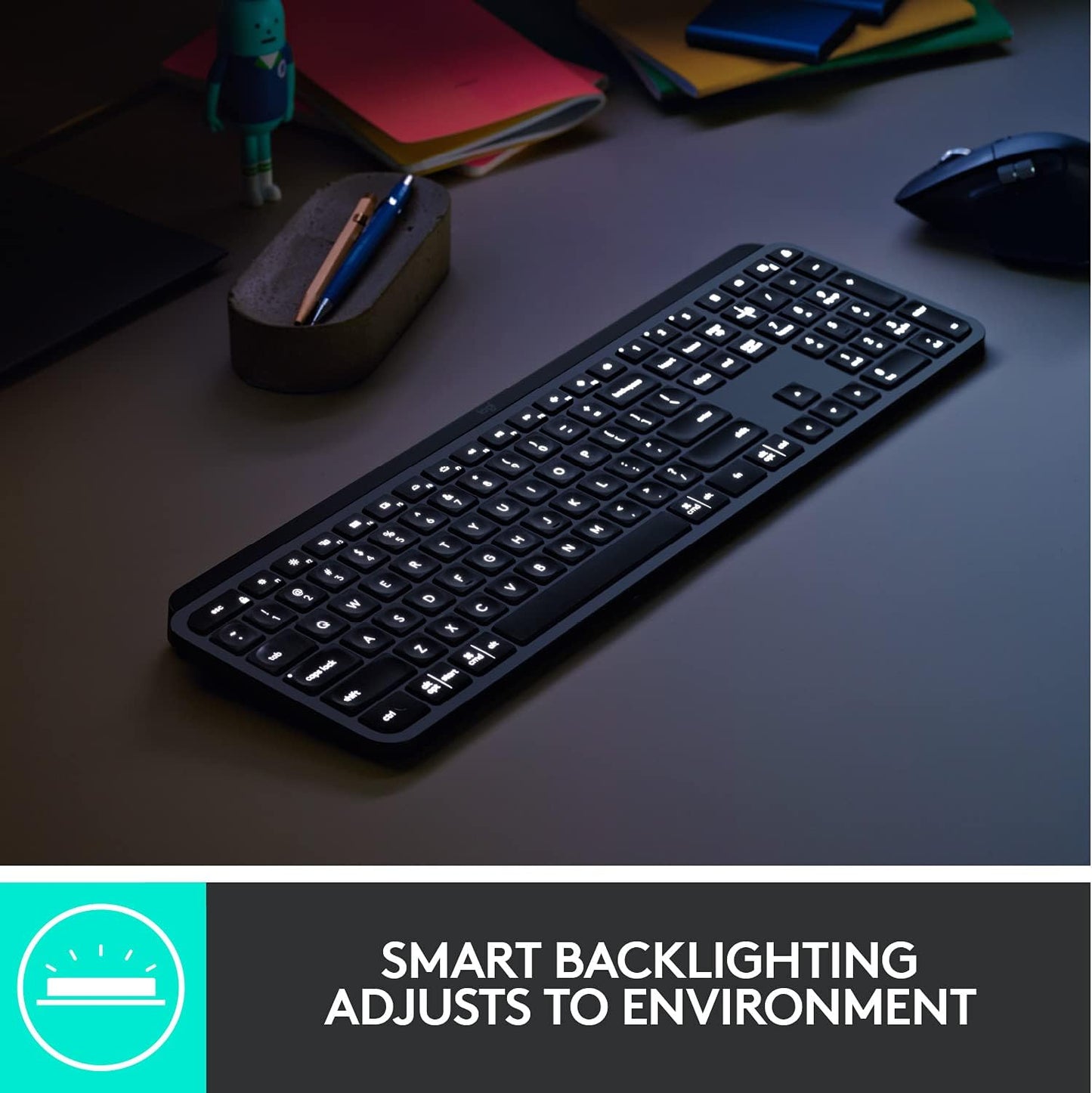 Logitech MX Keys Graphite Advanced Wireless Illuminated Keyboard