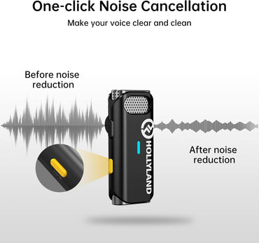 Hollyland Lark M1 Wireless Lavalier Mic: Camera, Phone, Noise Reduction