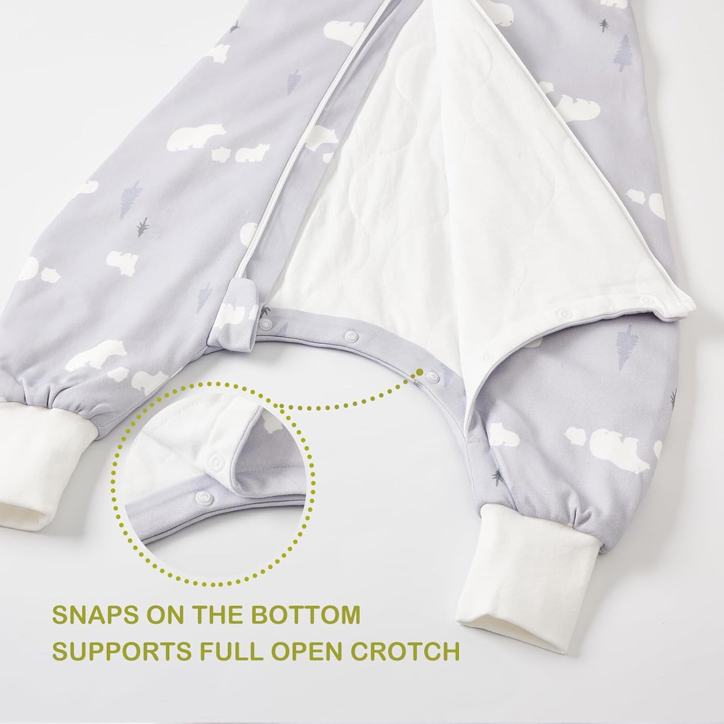 Organic Cotton Toddler Sleep Sack with Legs – Foliage