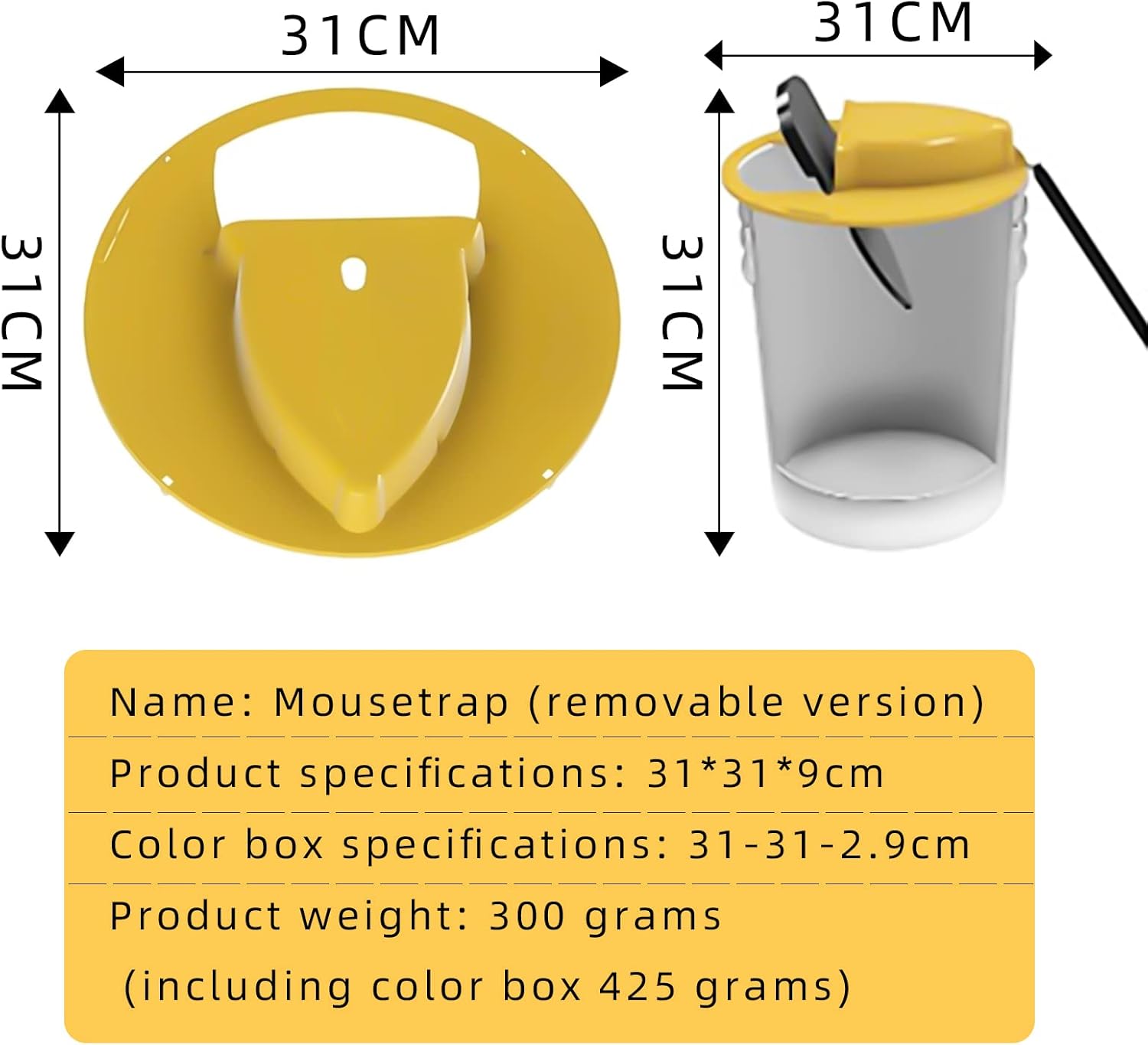 Foldable Mouse Trap with Automatic Reset Bucket Lid – 30 Catch