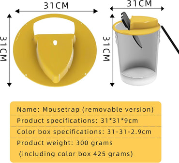Foldable Mouse Trap with Automatic Reset Bucket Lid – 30 Catch
