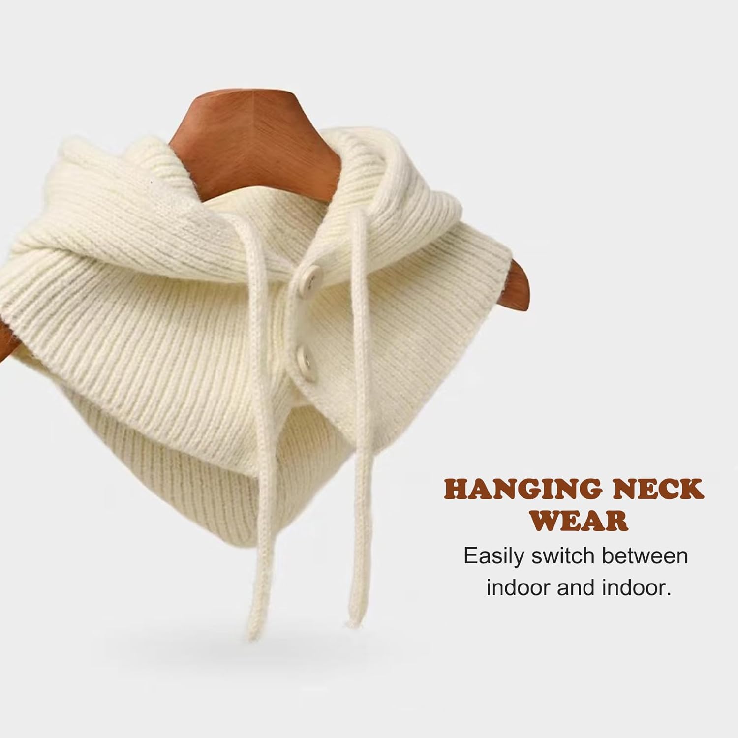 Cozy Thick Knit Beanie with Attached Scarf for Women Winter