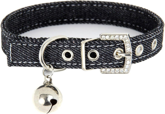 Stylish Fabric Dog Collar Adjustable for Small Medium Dogs Cats