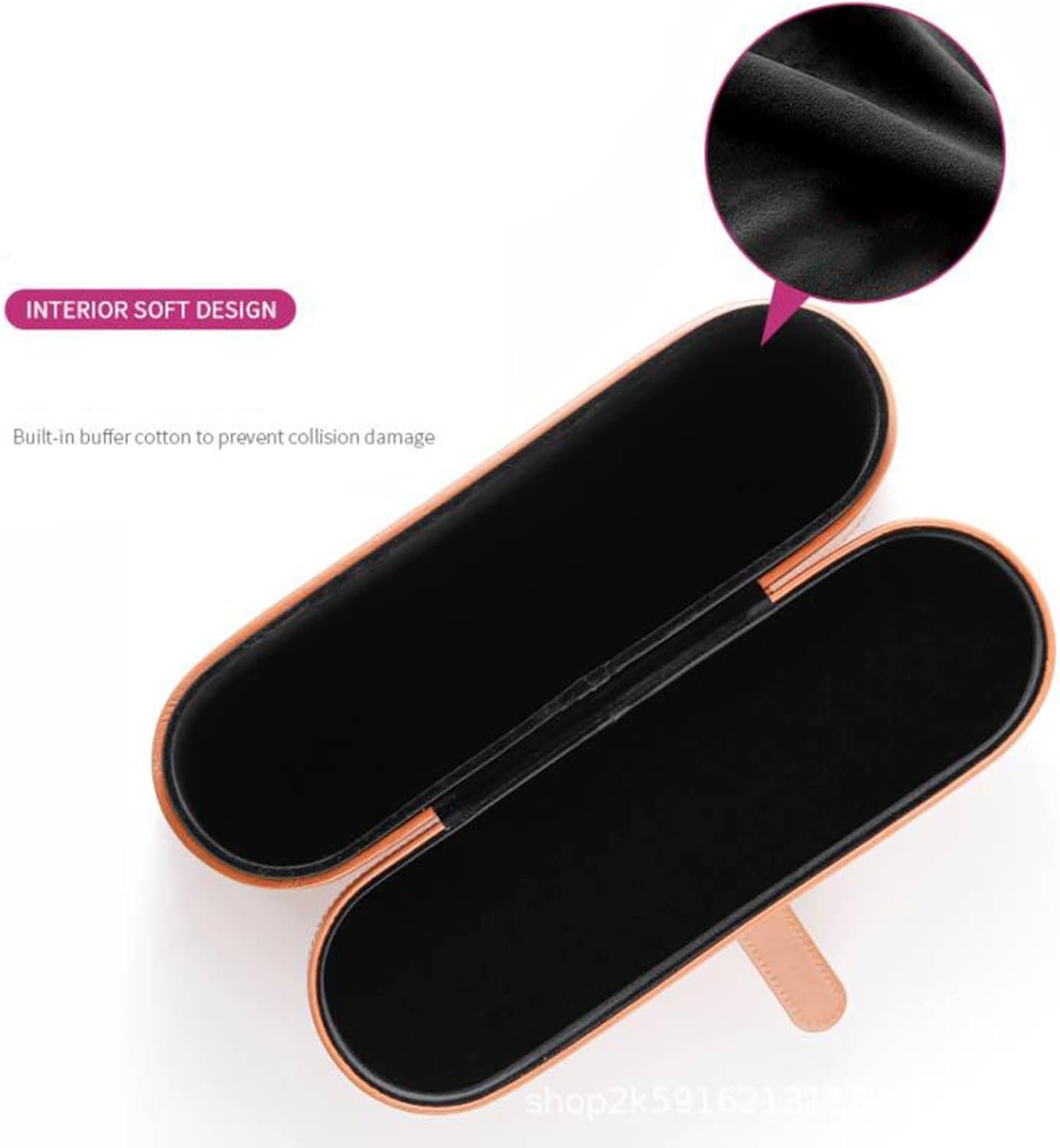 Orange PU Leather Hair Dryer Travel Storage Case – 33.5x13.5x13cm