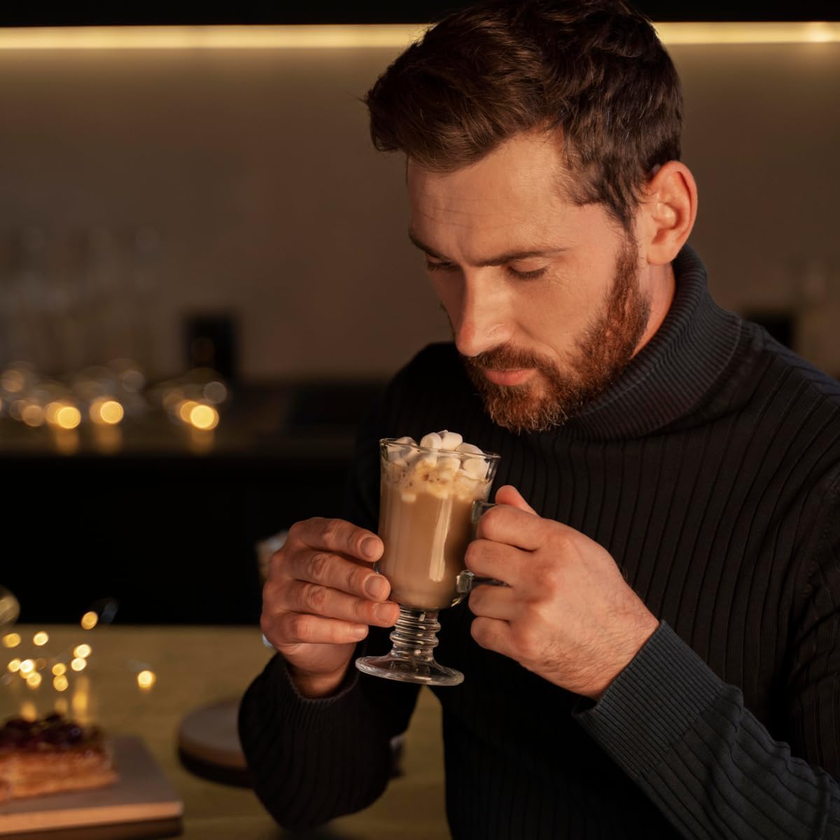 Premier Irish Coffee Glass Set of Four, Elegant Clear Glasses