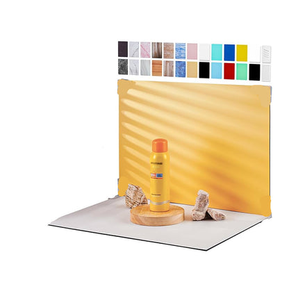 Meking 12-Piece 22-Pattern Small Product Photography Backdrop Kit with Bag