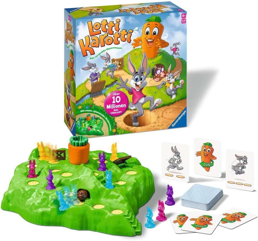 Ravensburger Lotti Karotti Racing Board Game – Fun Family Carrot Chase
