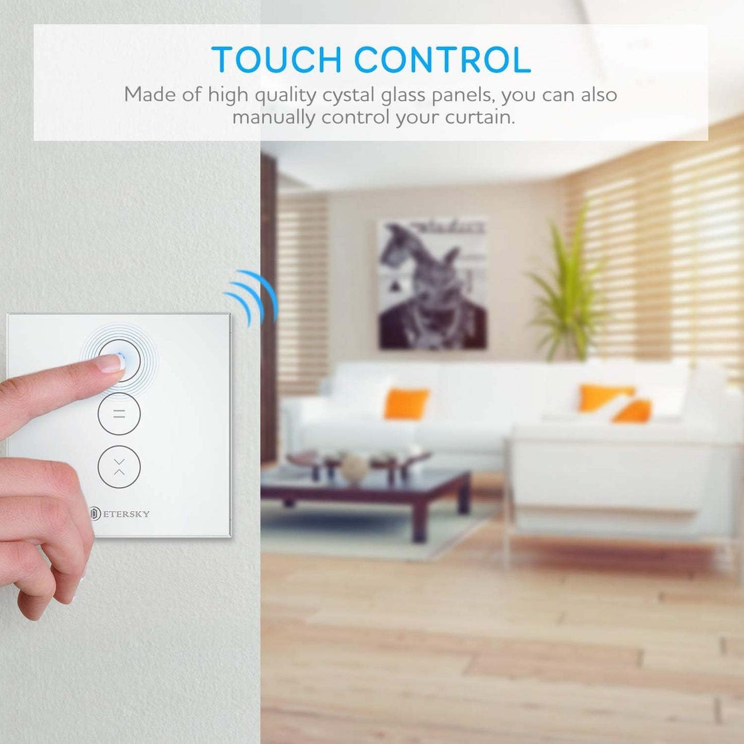 Etersky Curtain Switch Z Wi-Fi Roller Shutter Switch 2-Pack WF-CS01