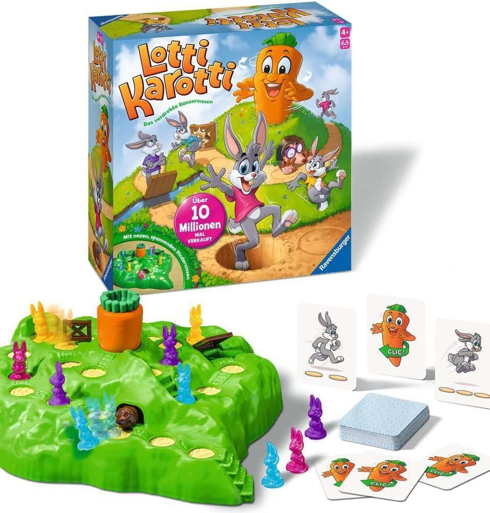 Ravensburger Lotti Karotti Racing Board Game – Fun Family Carrot Chase
