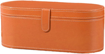 Orange PU Leather Hair Dryer Travel Storage Case – 33.5x13.5x13cm