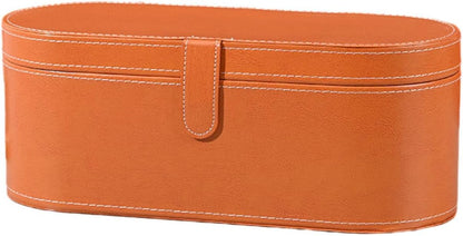 Orange PU Leather Hair Dryer Travel Storage Case – 33.5x13.5x13cm