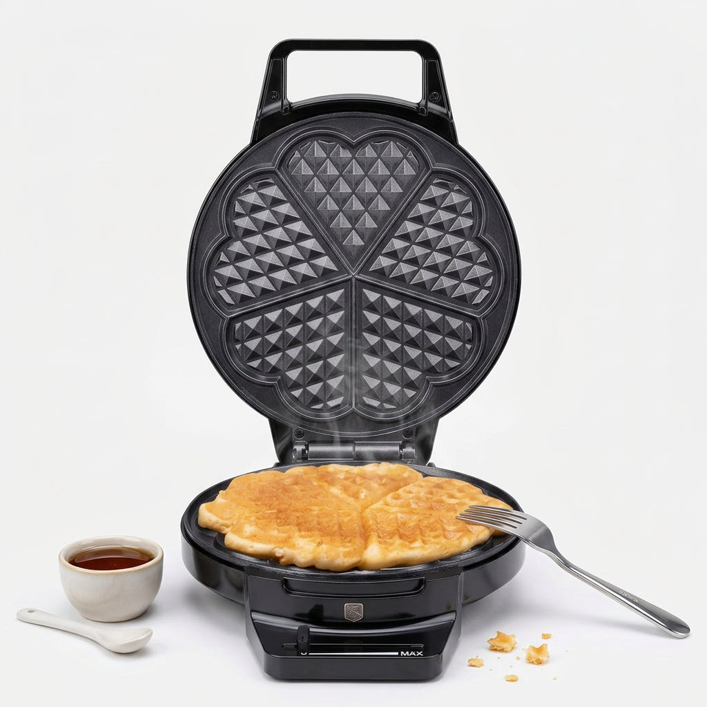Alpina Heart-Shaped Waffle Maker 1000W Black